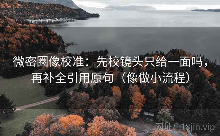微密圈像校准：先校镜头只给一面吗，再补全引用原句（像做小流程）